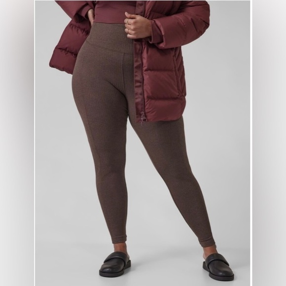 Athleta Pants - Athleta Delancey Herringbone Legging in Maroon Size 3X